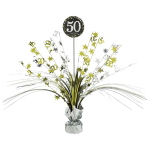 Glitterfeest 50 Jaar Tafeldecoratie - 46cm Glitterfeest 50 Jaar Tafeldecoratie - 46cm